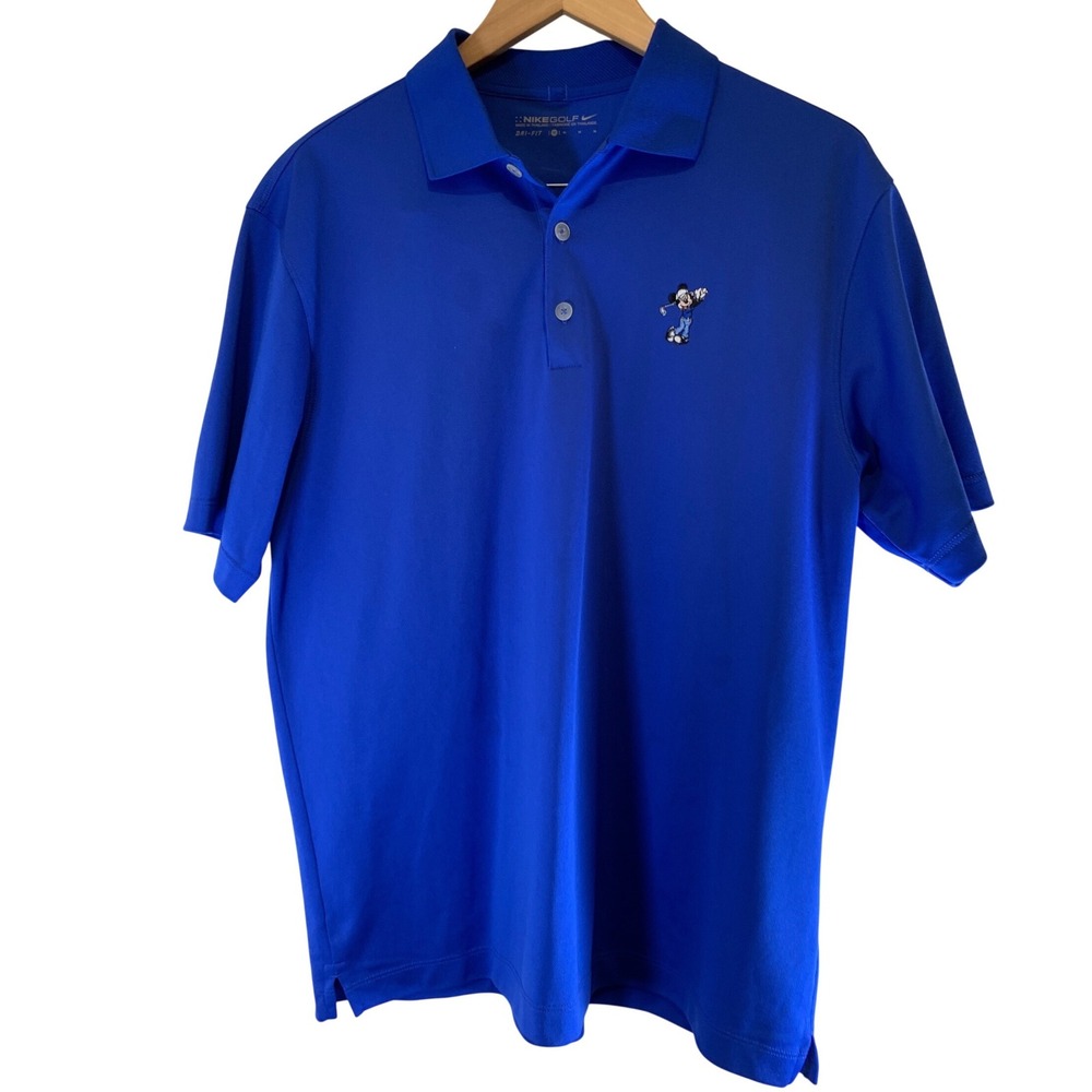 Nike Royal Blue Polo Shirt with Embroidered Mickey